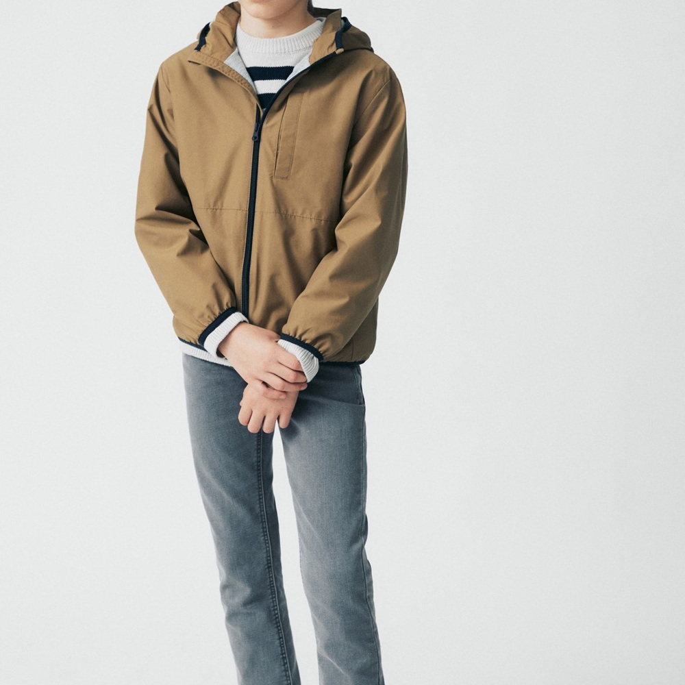 Mango Boys WATER-REPELLENT PARKA Hooded Jacket - tobacco brown SZ 9